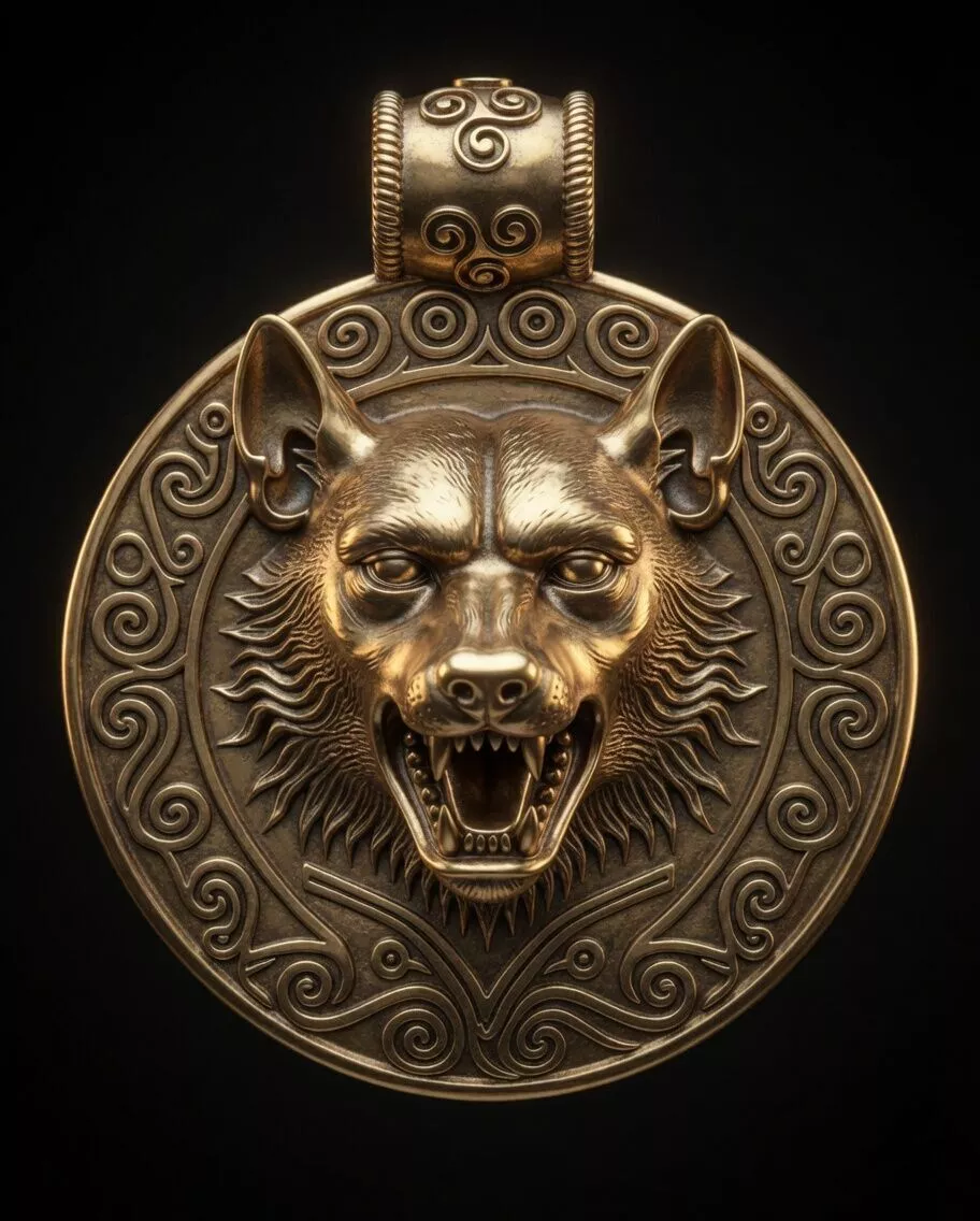 Garmr Medallion Guardian of Helheim 3D print model