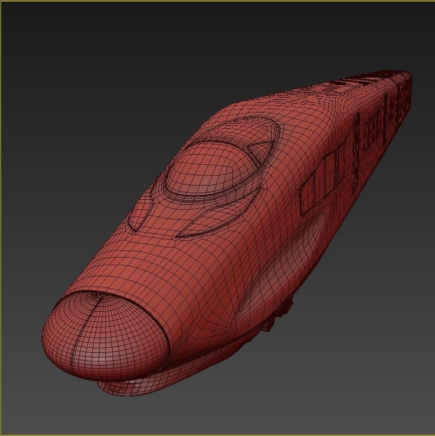 Siemens CRH2 High Speed Train 3d model vray renderer 3D model_5