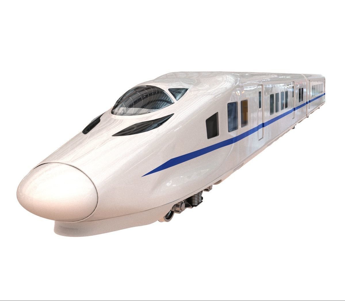 Siemens CRH2 High Speed Train 3d model vray renderer 3D model_0