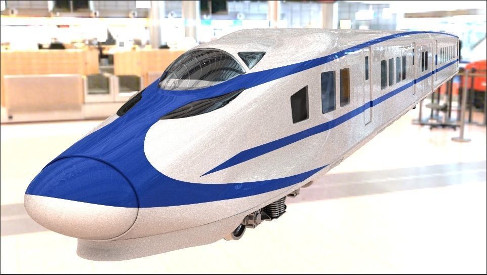 Siemens CRH2 High Speed Train 3d model vray renderer 3D model_1