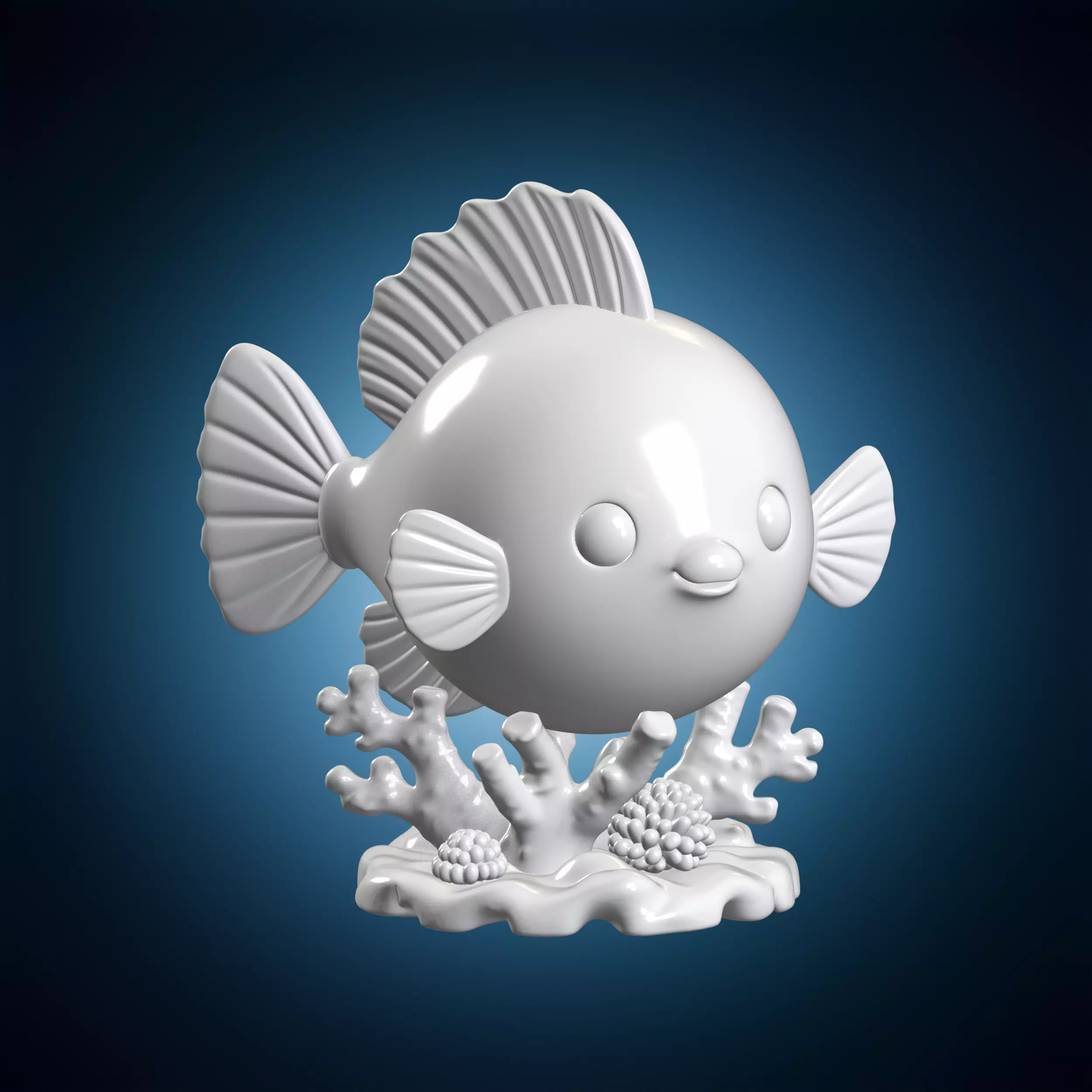 Bubble Reef Fish 3D Print Model 3D print model