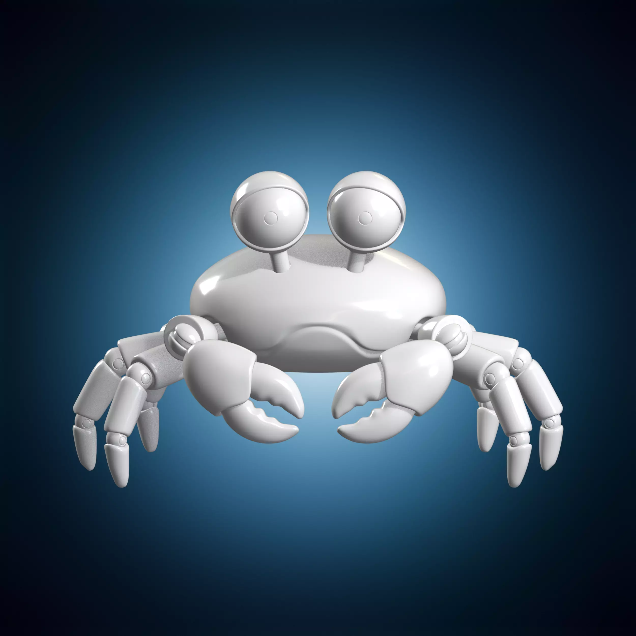 Cartoon Crab Toy 3D Print Model 3D print model