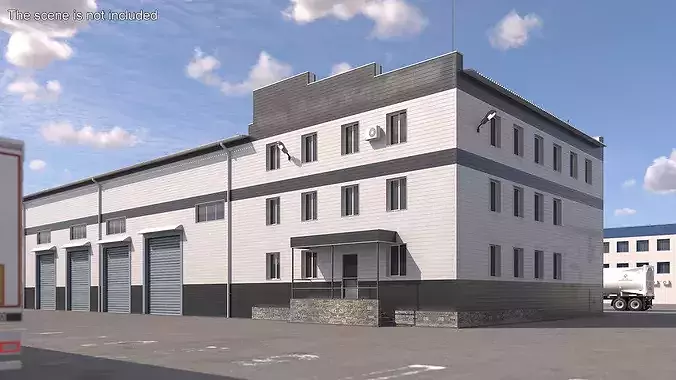Manufacturing Facility 3D model 2