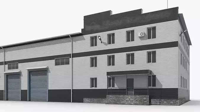 Manufacturing Facility 3D model 7