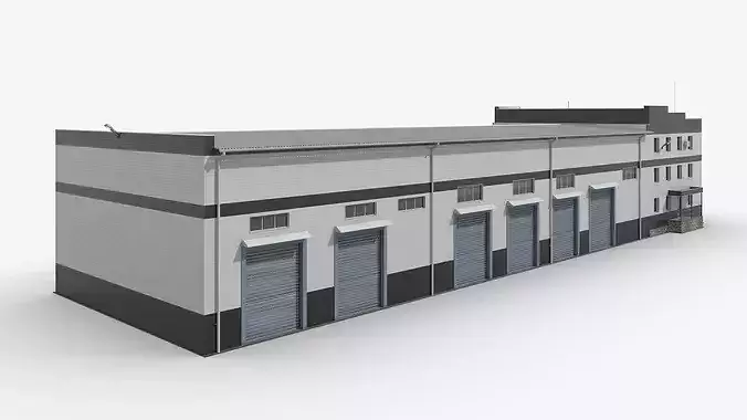 Manufacturing Facility 3D model 4