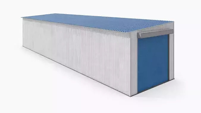 Small Industrial Garage Building 3D model