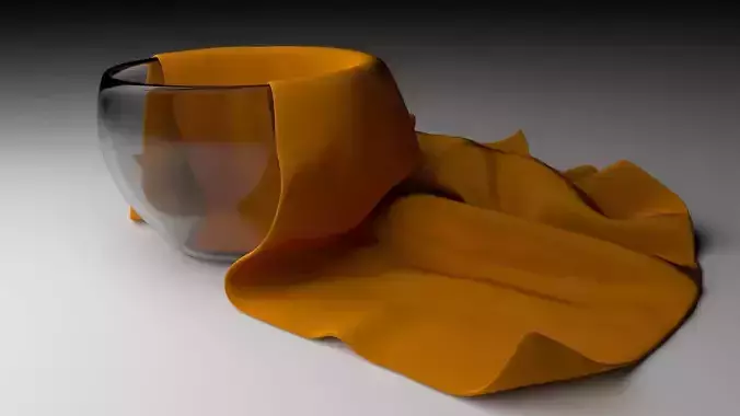 Glass Bowl With a Cleaning Towel