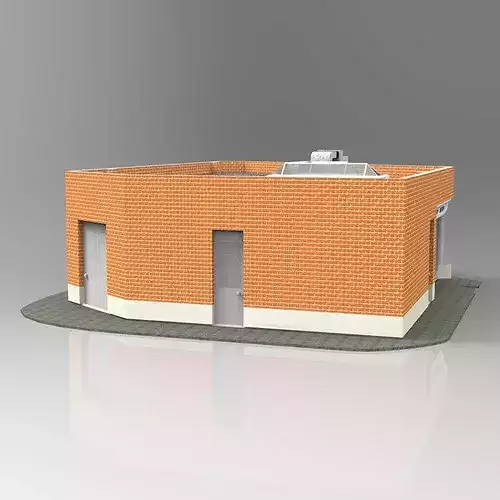 Auxiliar Building 3D model 6