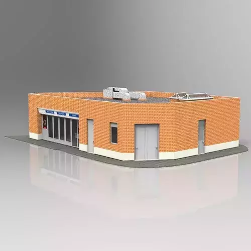 Auxiliar Building 3D model 5