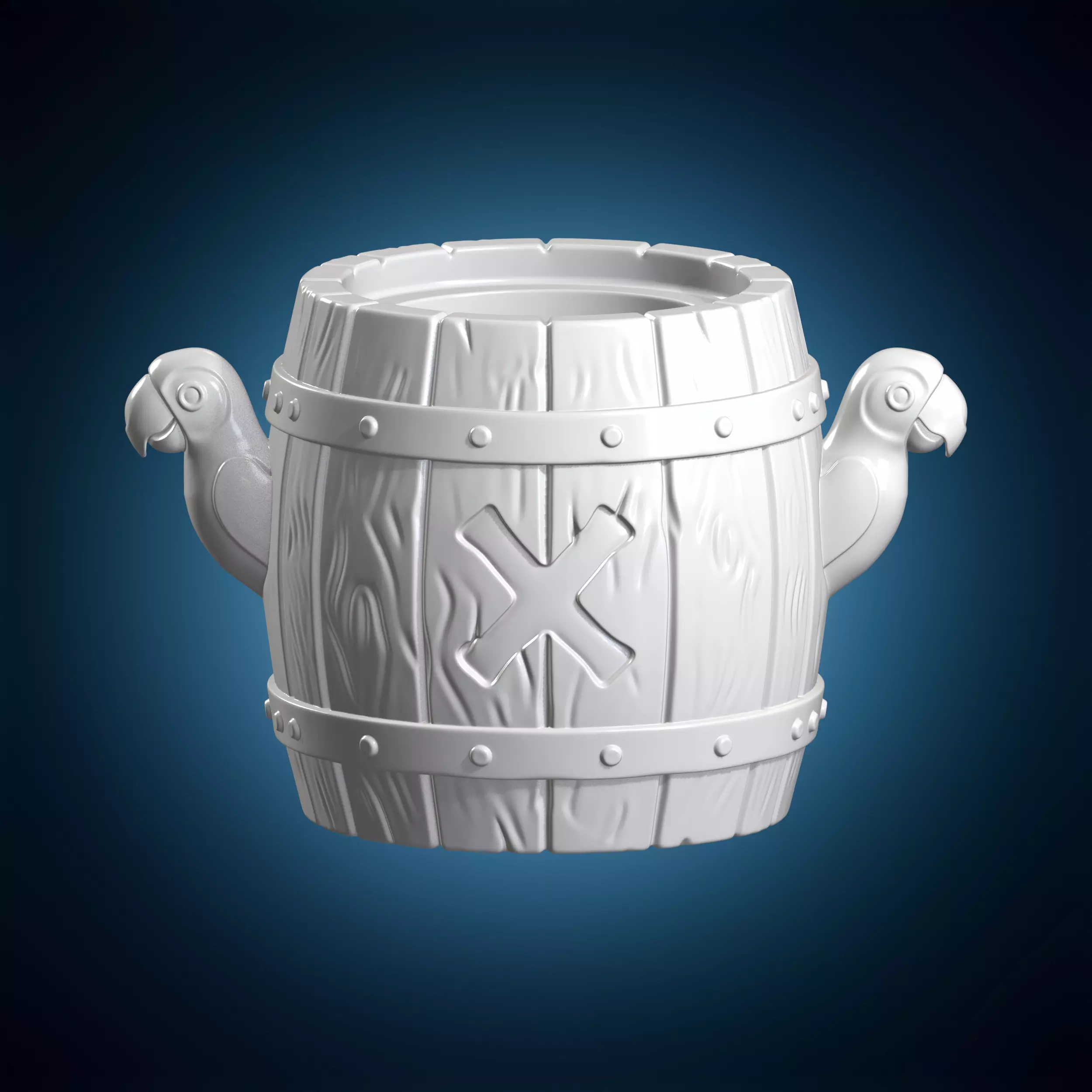 Pirate Barrel Drink Cooler 3D Printable Model 3D print model