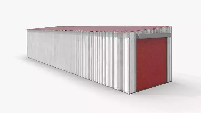 Separate Industrial Garage Building 3D model