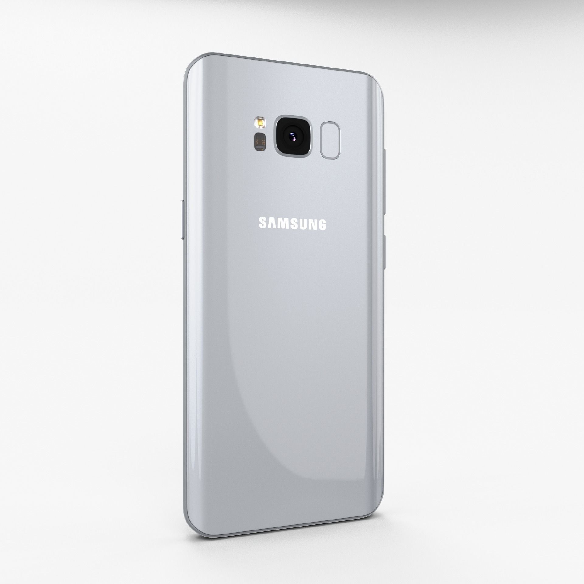 Samsung Galaxy S8 Arctic Silver Low-poly 3D model_6