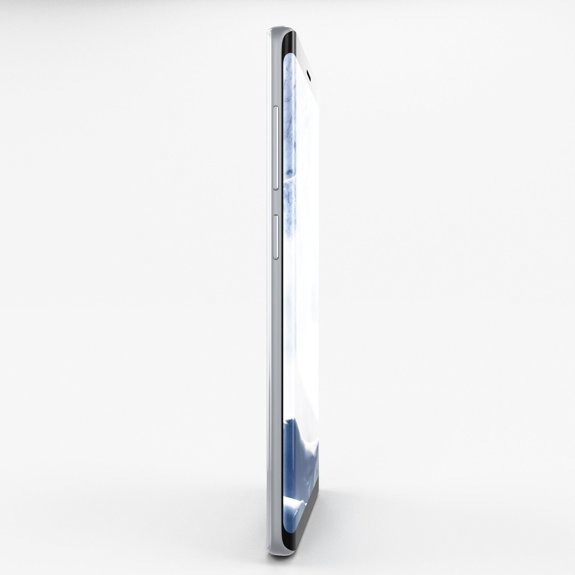 Samsung Galaxy S8 Arctic Silver Low-poly 3D model_7