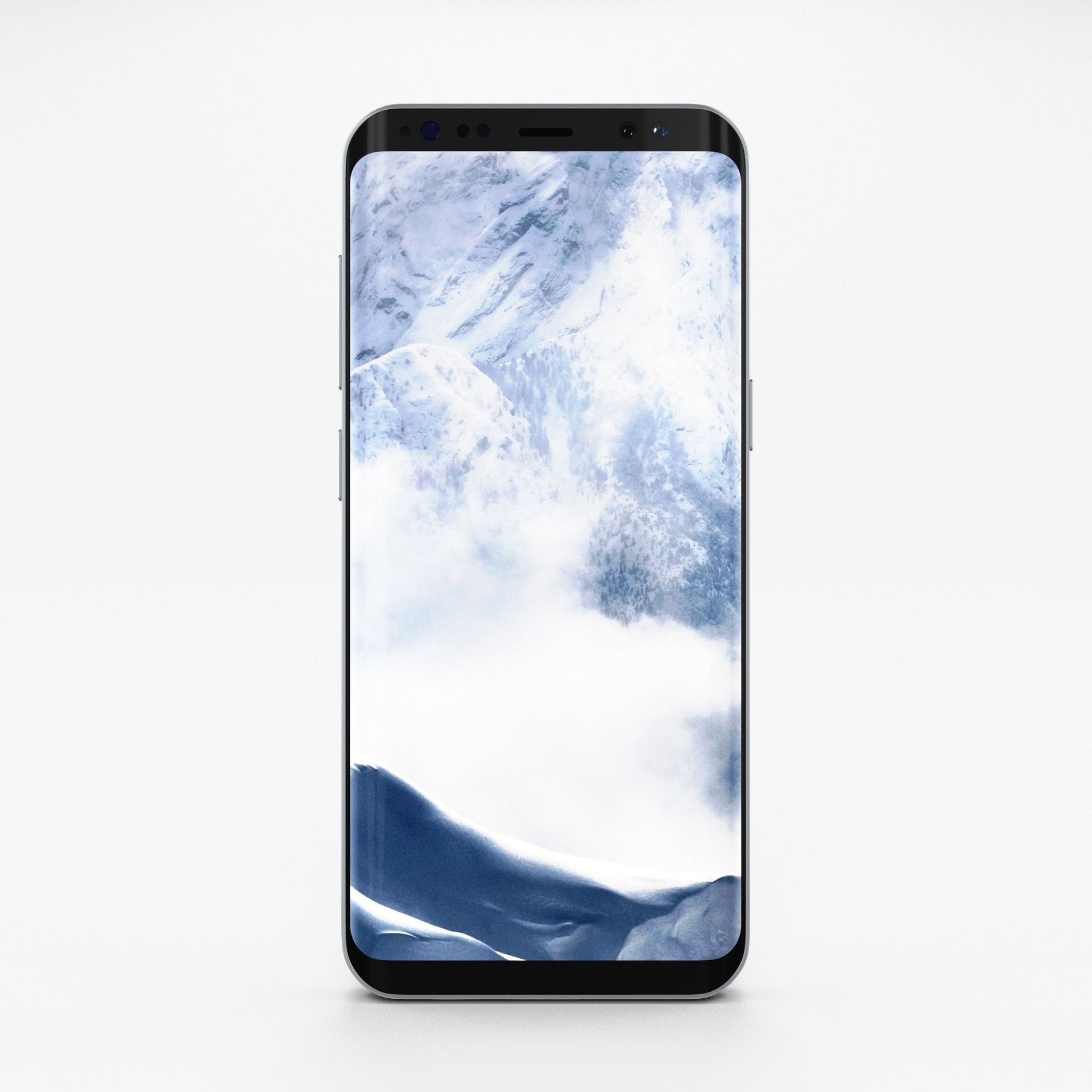 Samsung Galaxy S8 Arctic Silver Low-poly 3D model_15