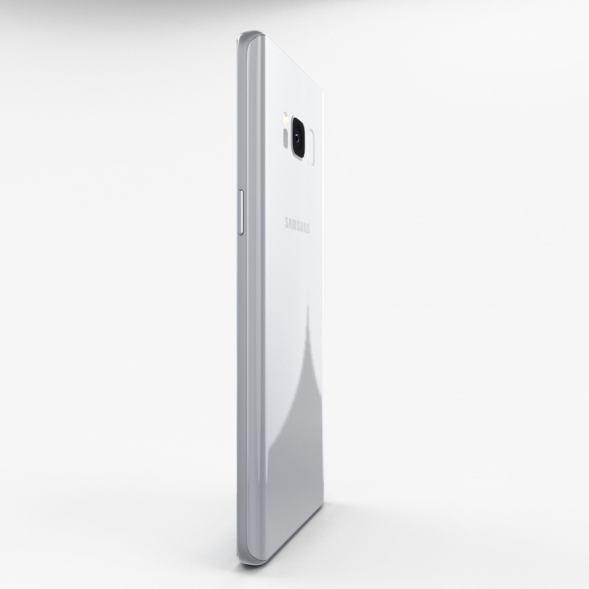 Samsung Galaxy S8 Arctic Silver Low-poly 3D model_3