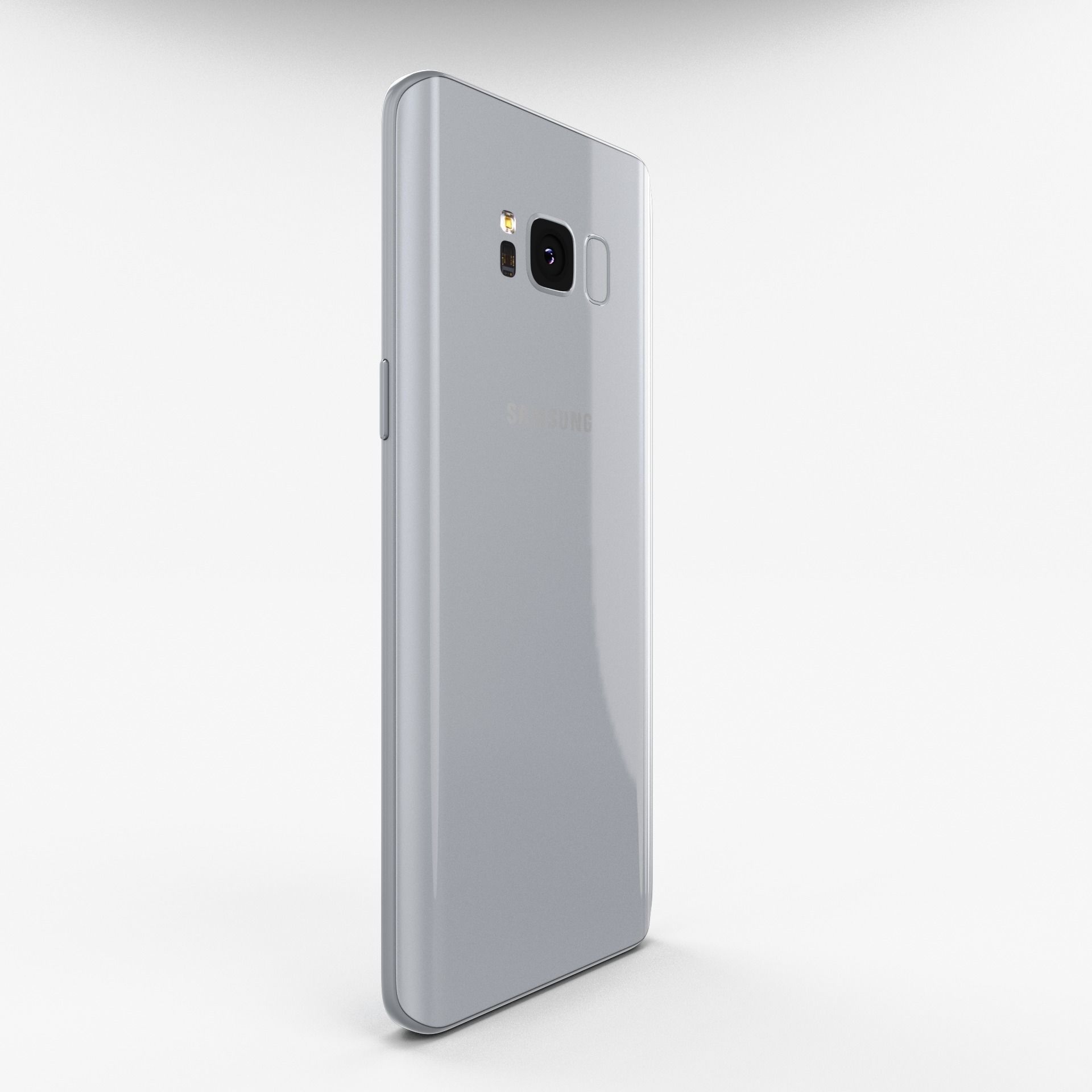 Samsung Galaxy S8 Arctic Silver Low-poly 3D model_4
