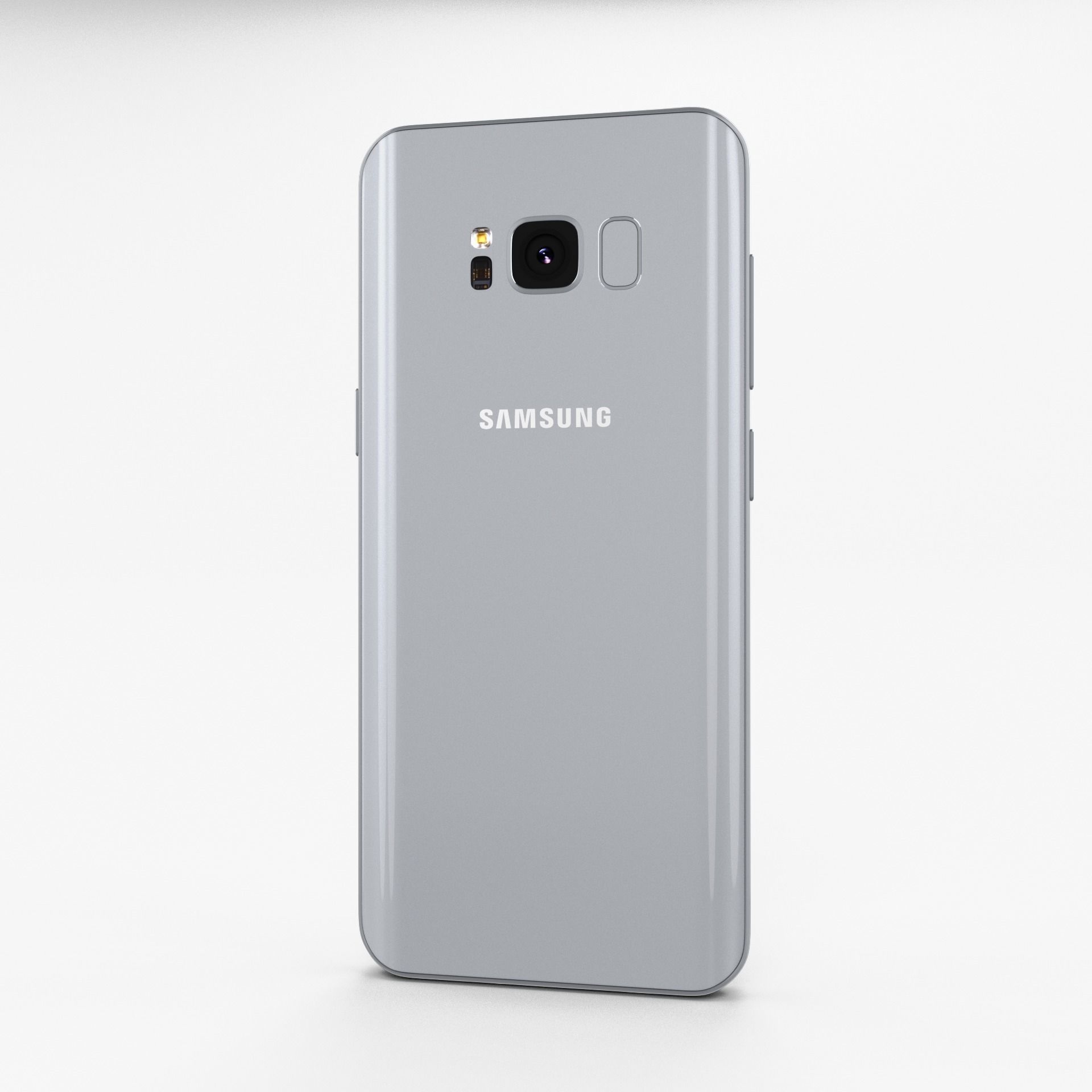 Samsung Galaxy S8 Arctic Silver Low-poly 3D model_2