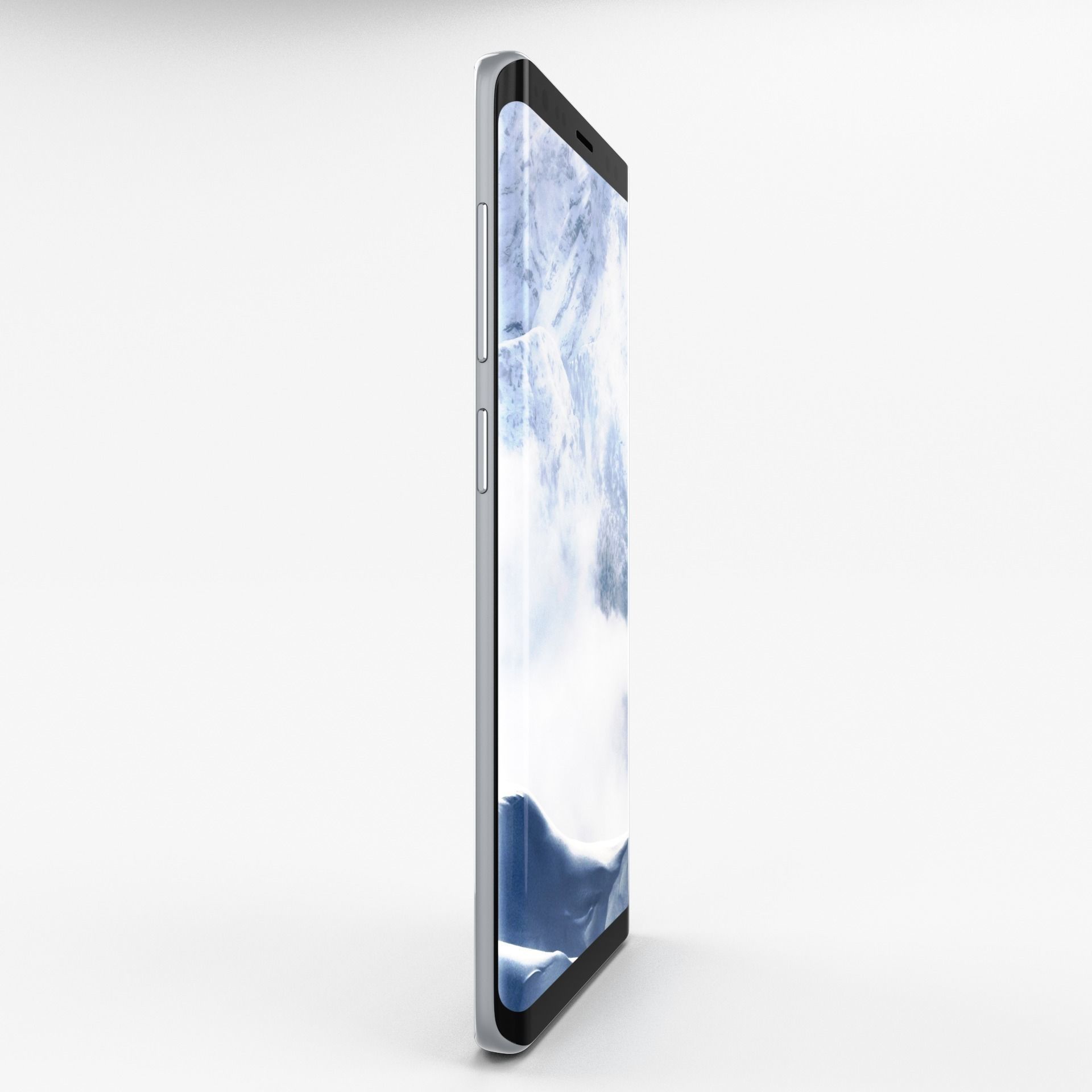Samsung Galaxy S8 Arctic Silver Low-poly 3D model_9