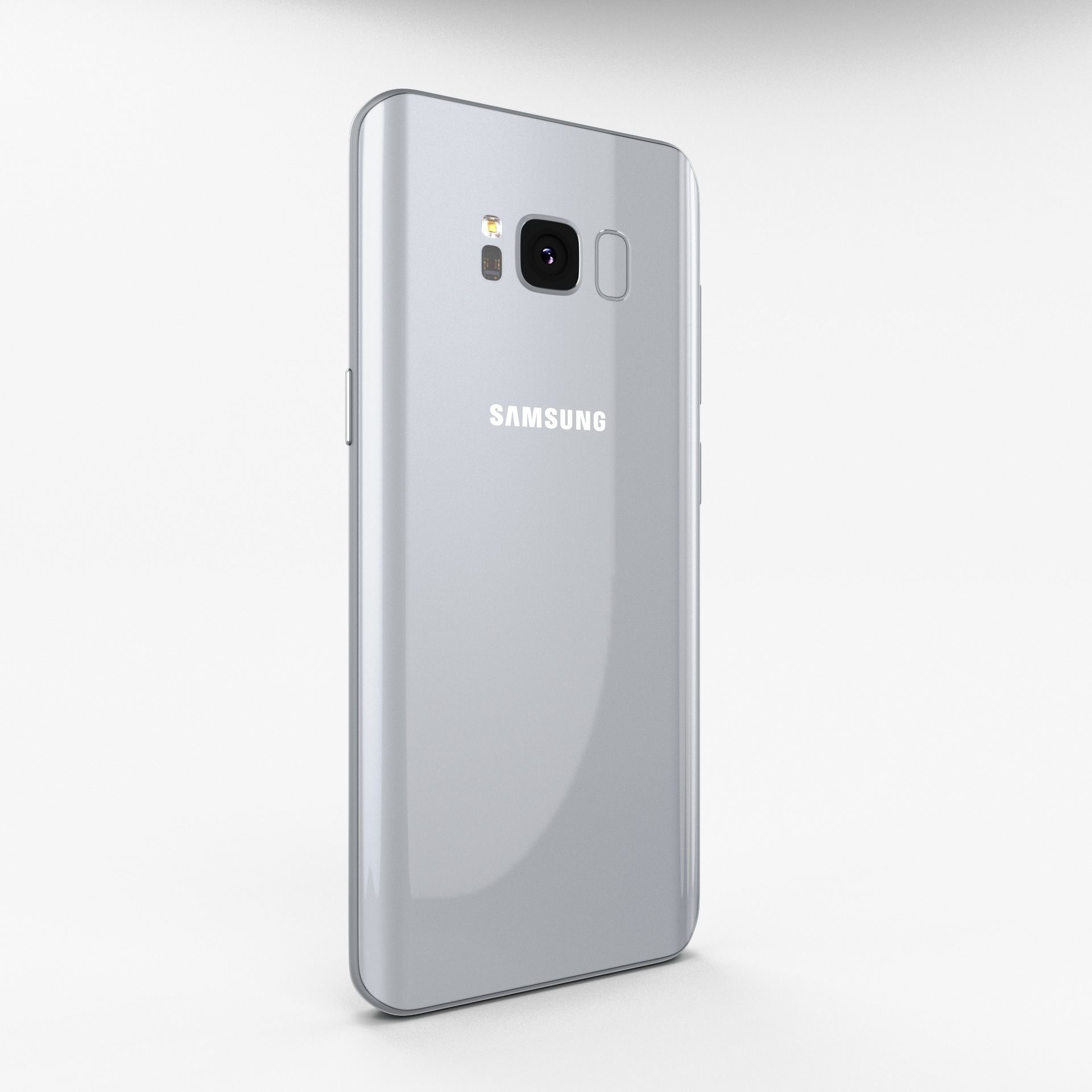 Samsung Galaxy S8 Arctic Silver Low-poly 3D model_5