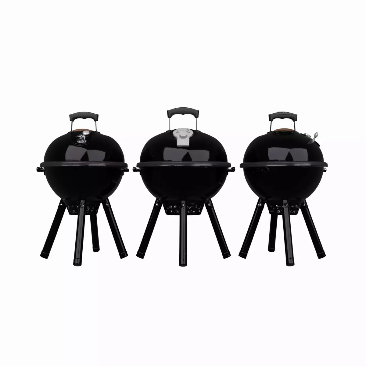 Classic Black Enamel Kettle BBQ Grill 3D Model 3D model