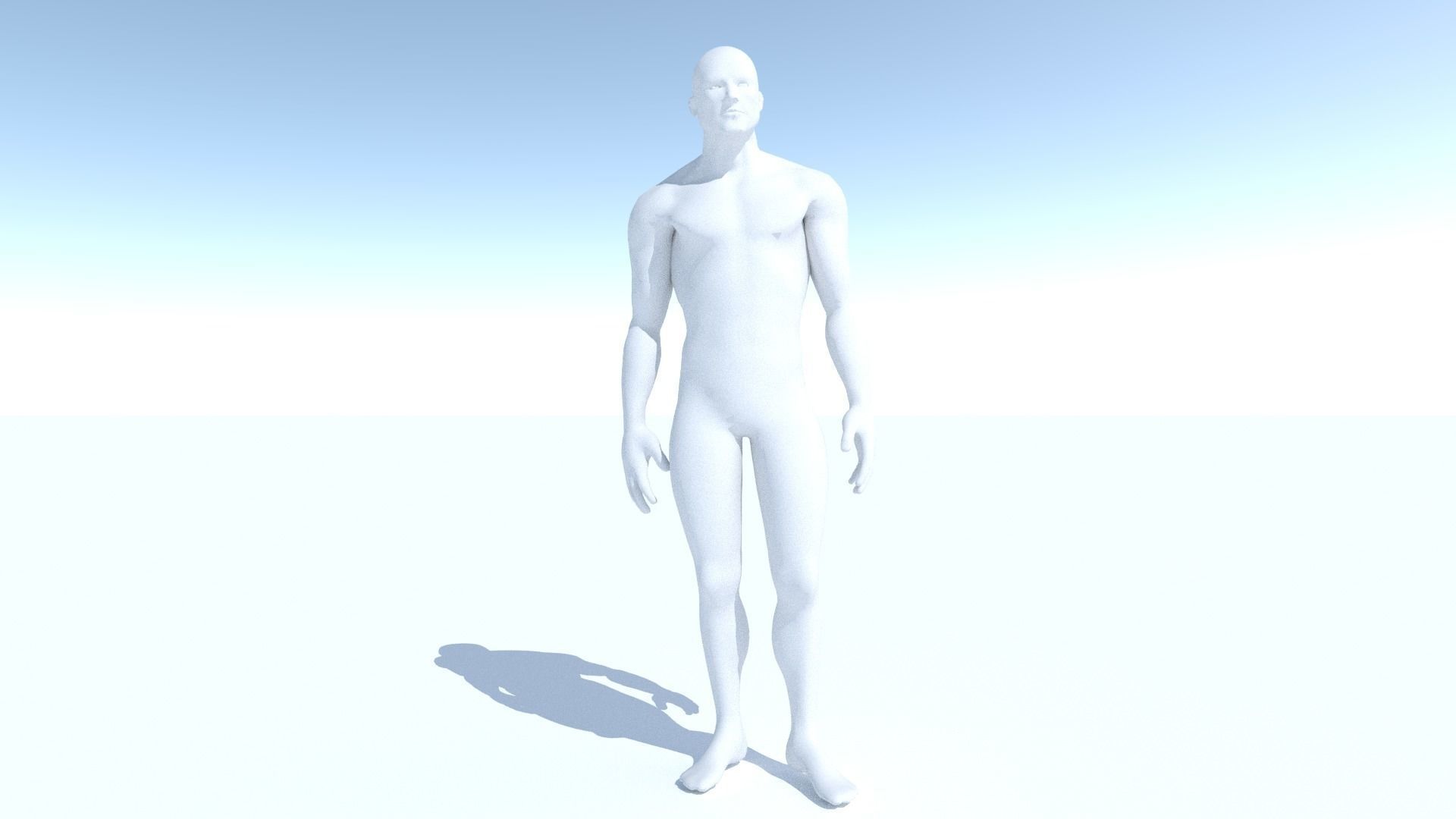 Human Base Male Character Low-poly 3D model_8