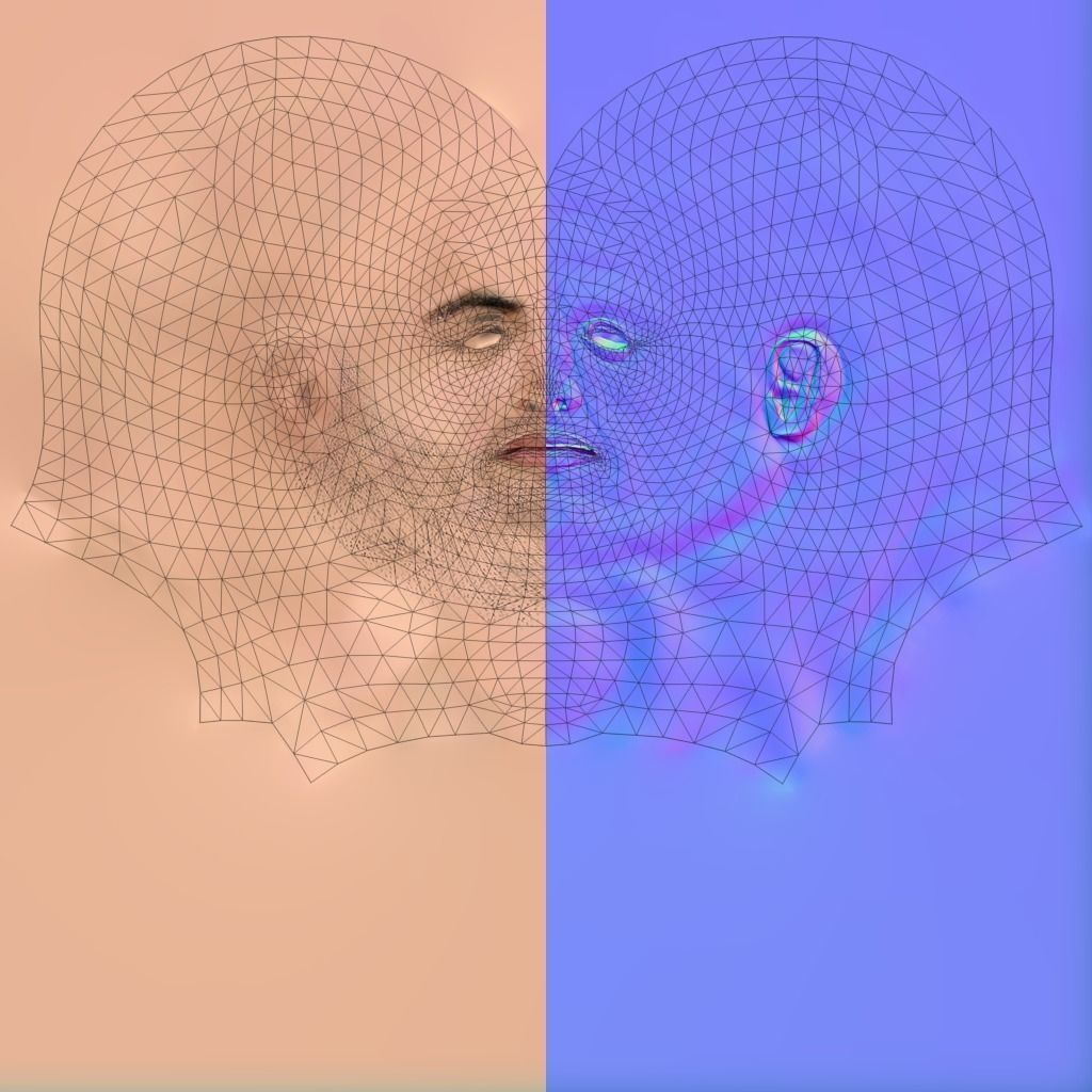 Human Base Male Character Low-poly 3D model_11