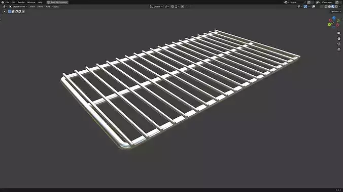 Barbecue Wire PBR Low-poly 3D model 6