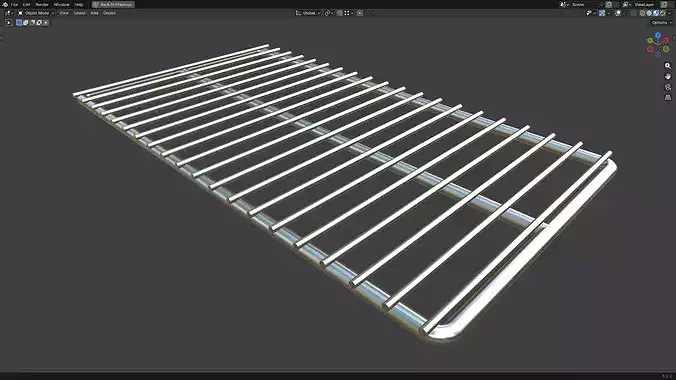 Barbecue Wire PBR Low-poly 3D model 4