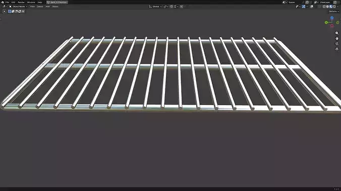 Barbecue Wire PBR Low-poly 3D model 5