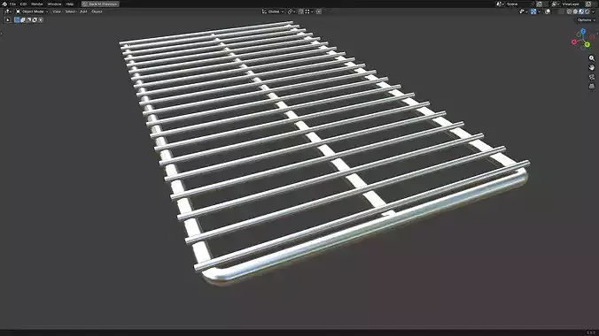 Barbecue Wire PBR Low-poly 3D model 7