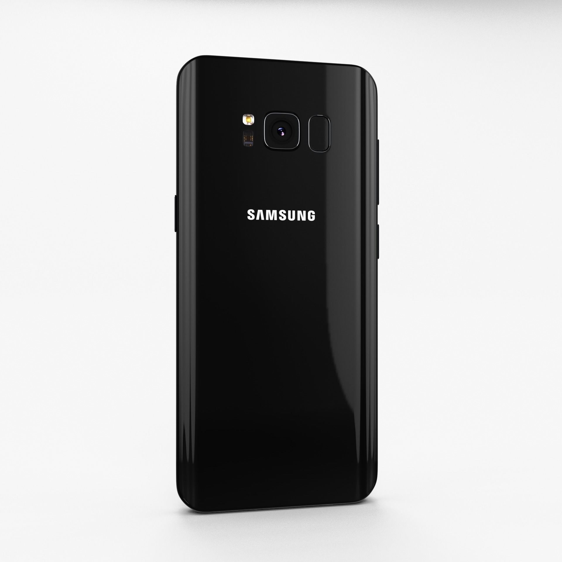 Samsung Galaxy S8 Midnight Black Low-poly 3D model_5