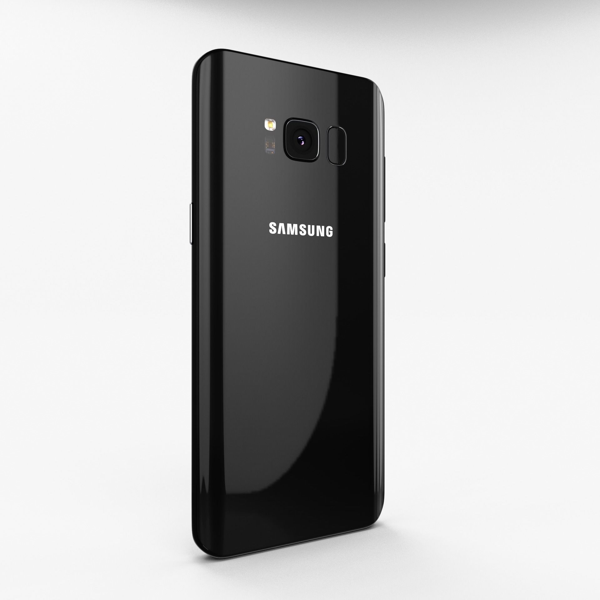 Samsung Galaxy S8 Midnight Black Low-poly 3D model_3