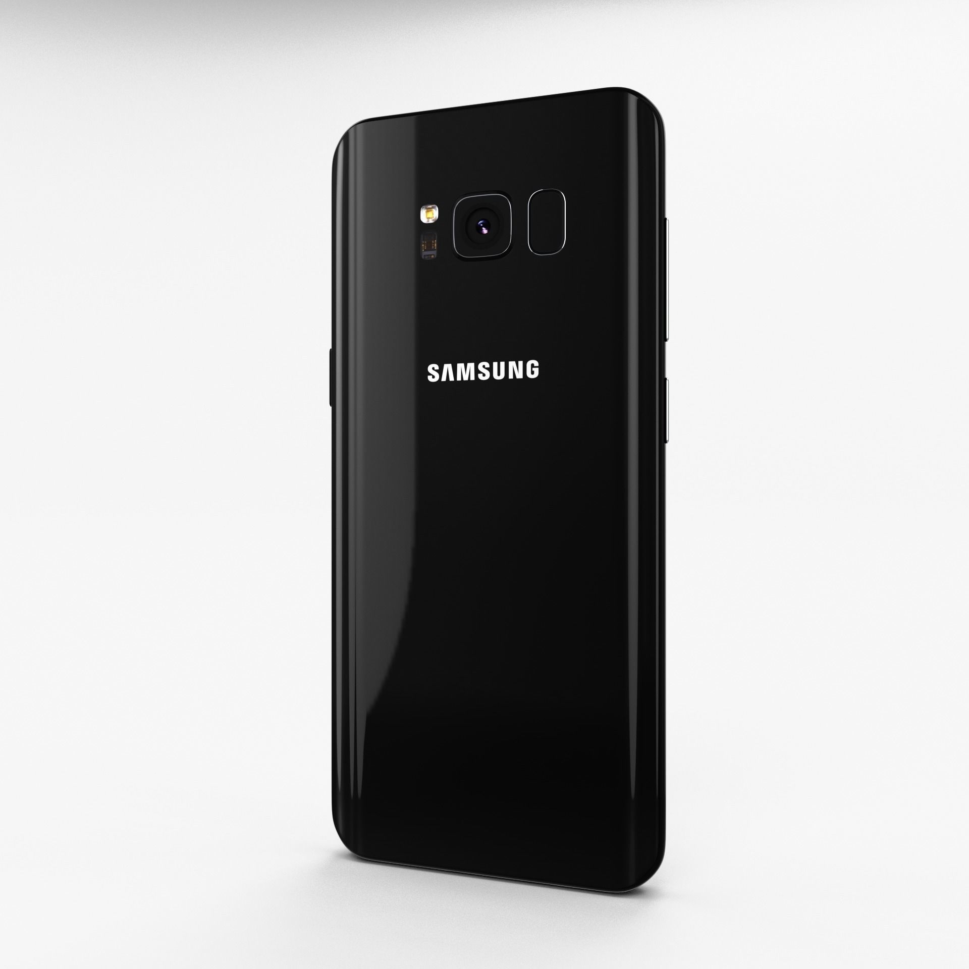 Samsung Galaxy S8 Midnight Black Low-poly 3D model_2