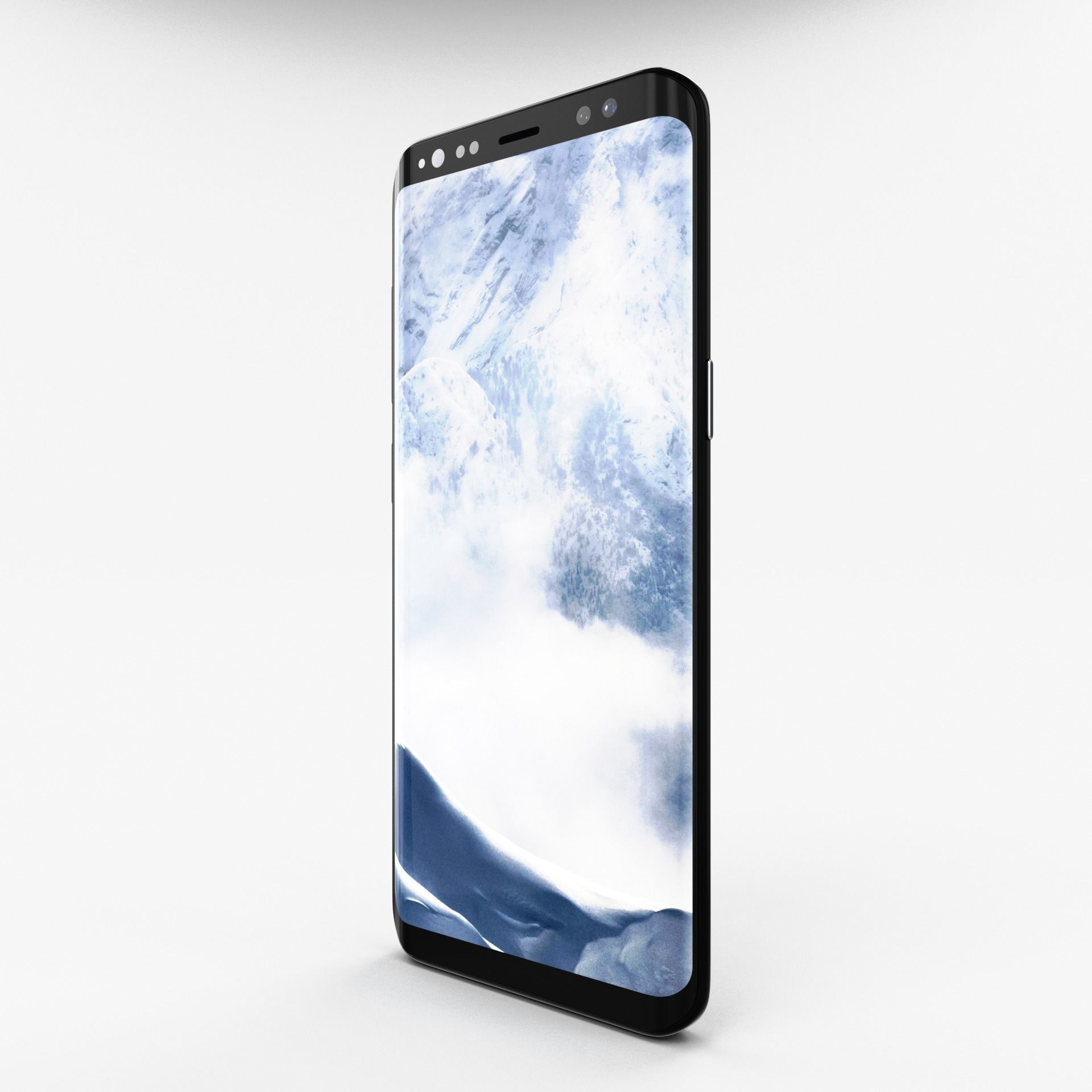 Samsung Galaxy S8 Midnight Black Low-poly 3D model_12