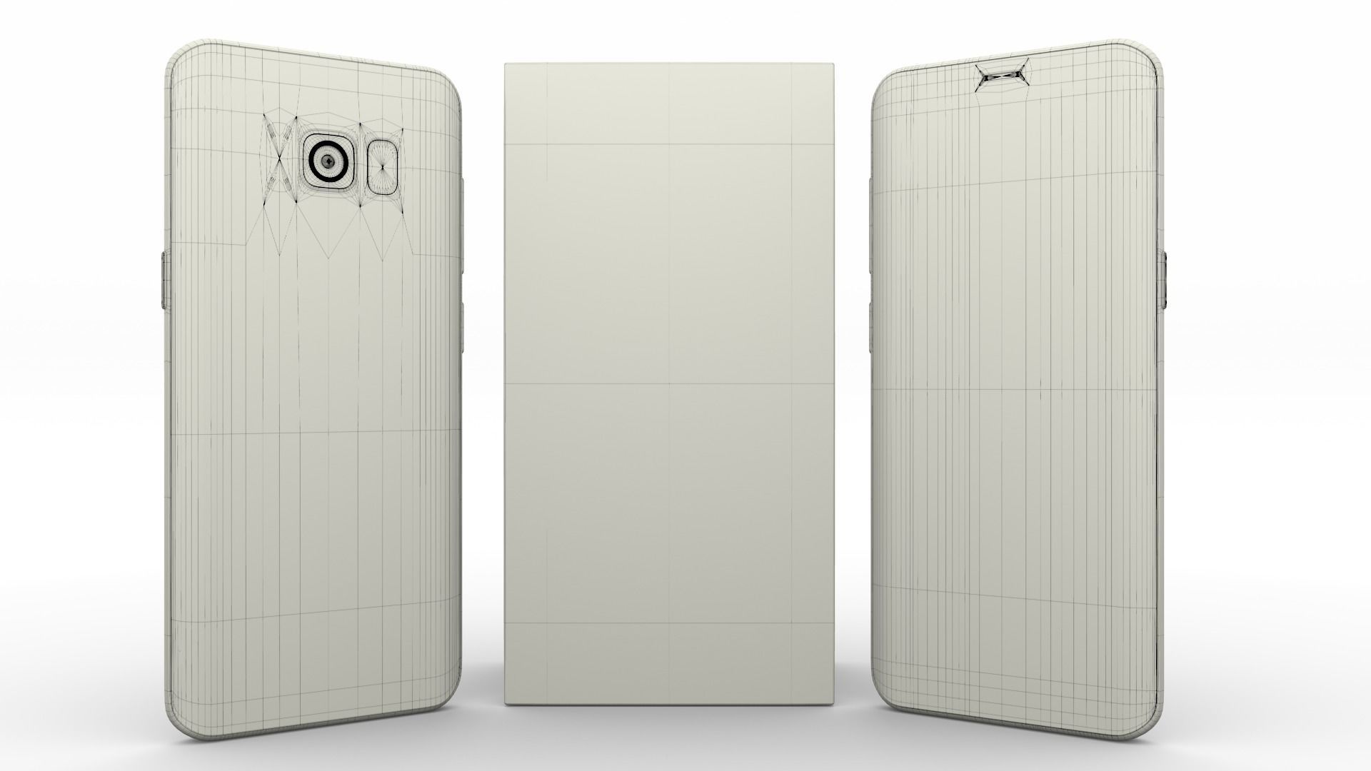 Samsung Galaxy S8 Midnight Black Low-poly 3D model_9