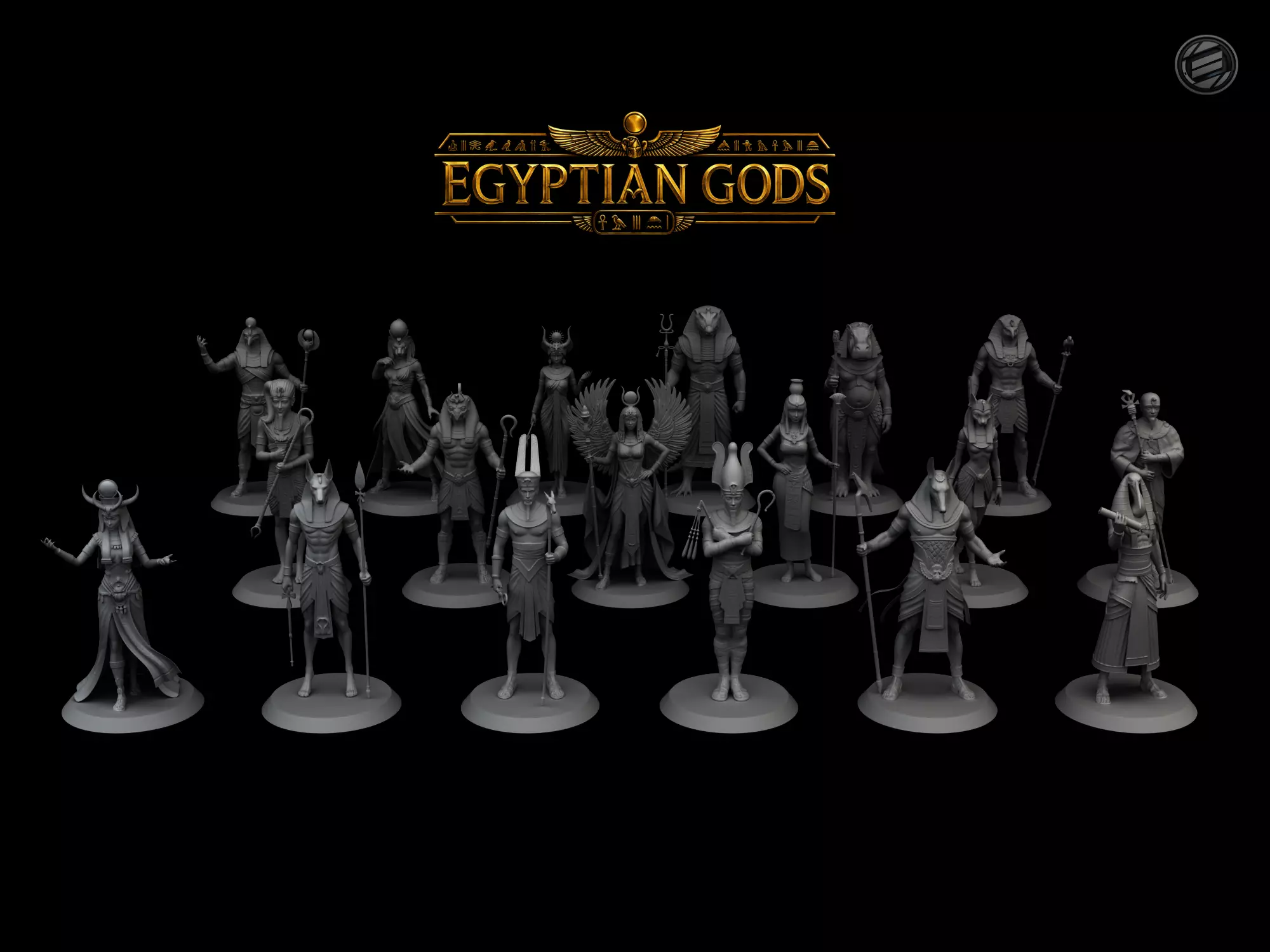 Miniarures - Egyptian Gods 3D print model