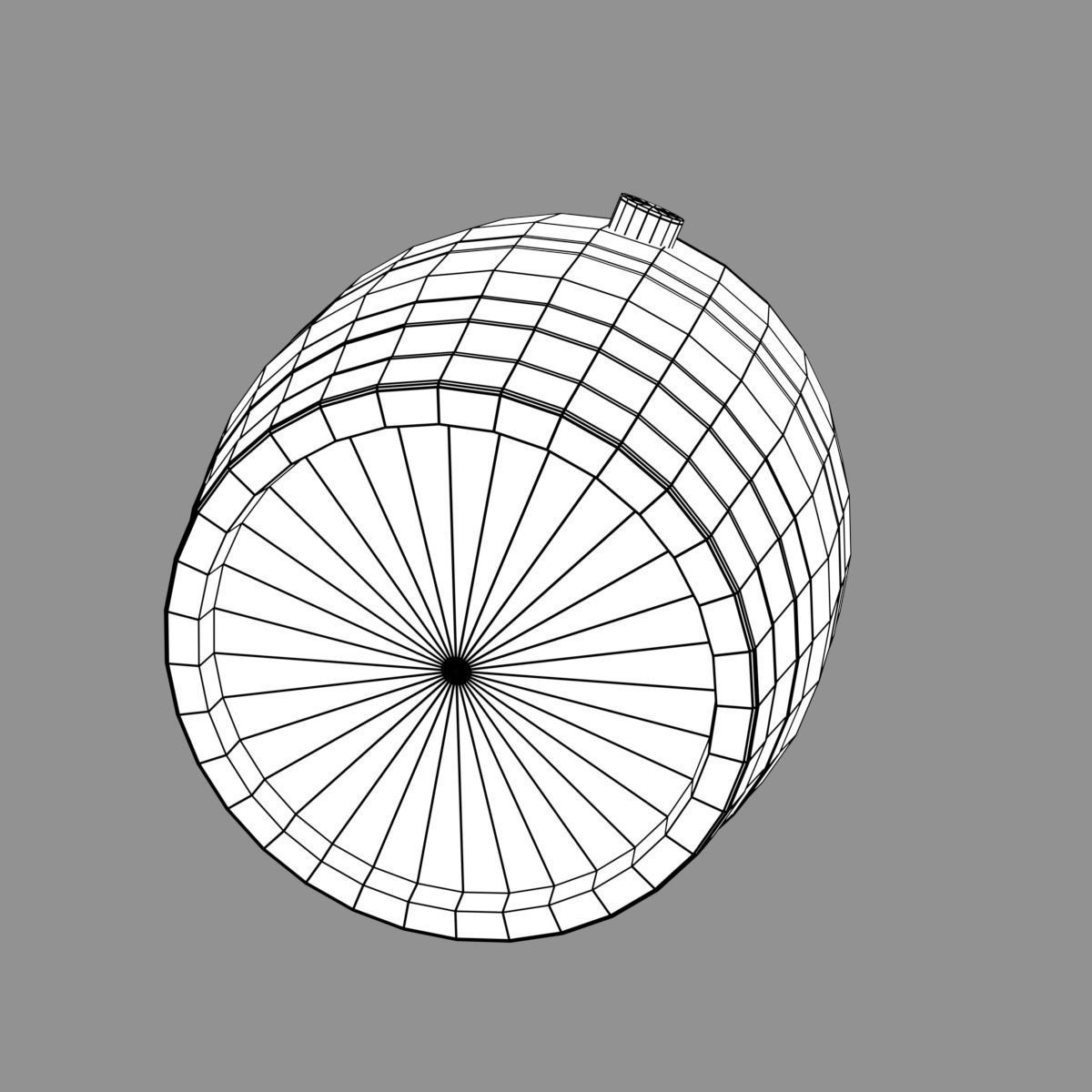 Wooden barrel 3D model_4