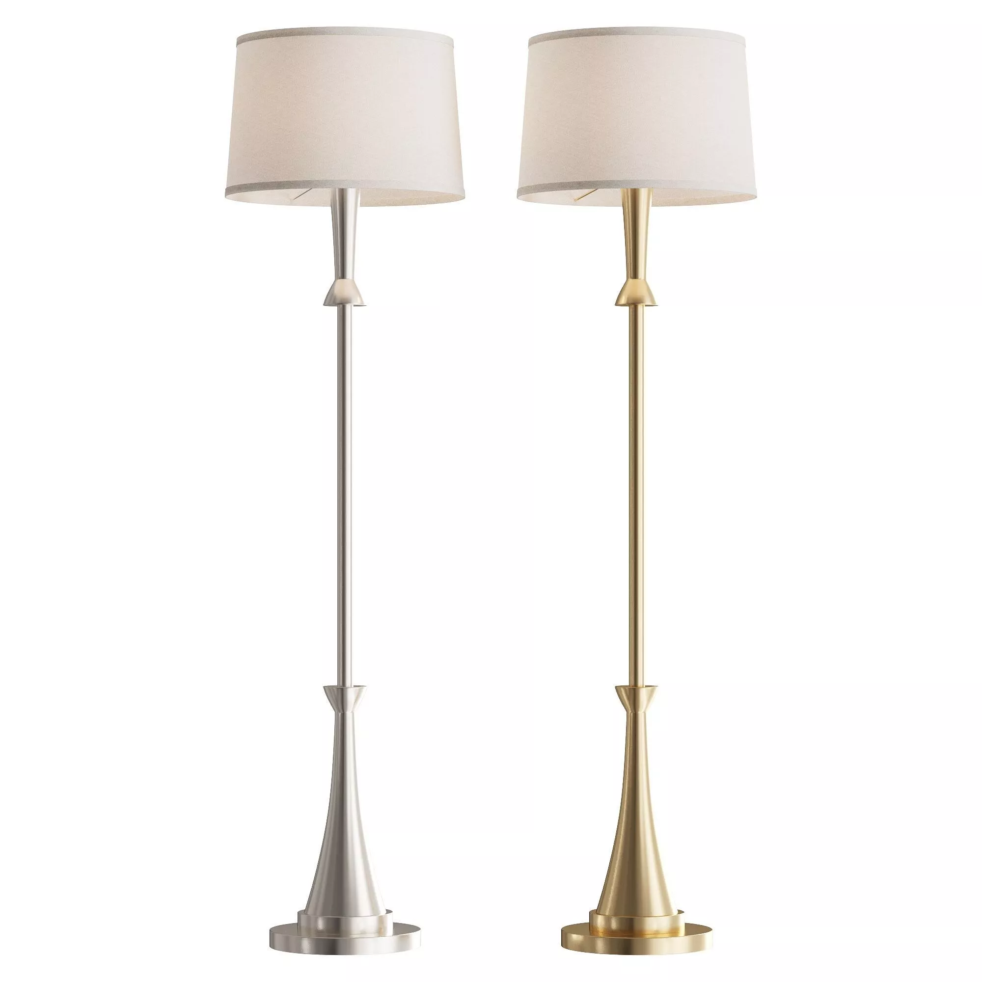 360 Lighting Karl Brushed Nickel Floor Lamp 3D model
