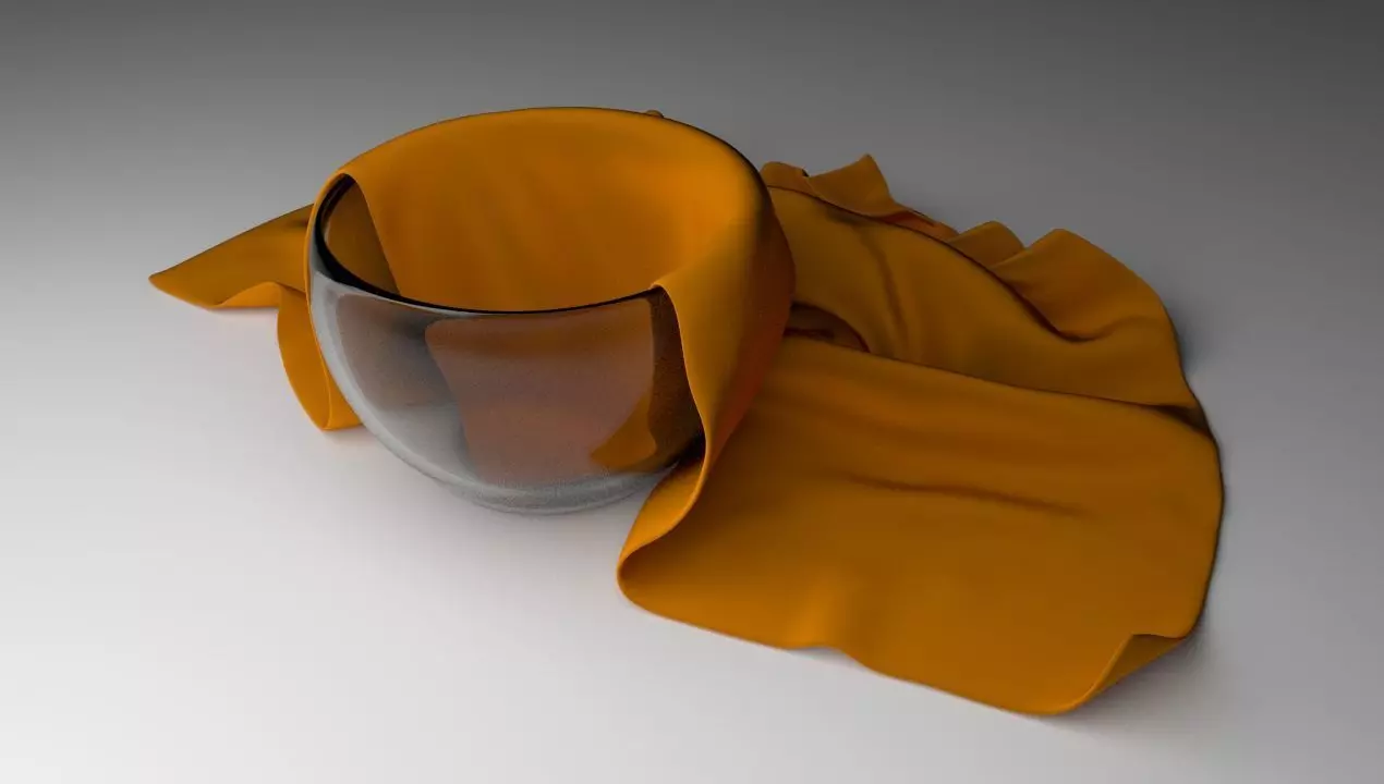 Glass Bowl With Cleaning Towel 3D print model_0