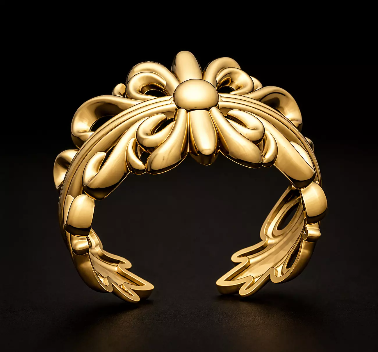 Chrome Hearts Style Hollow Ring Size Pack STL 3D print model