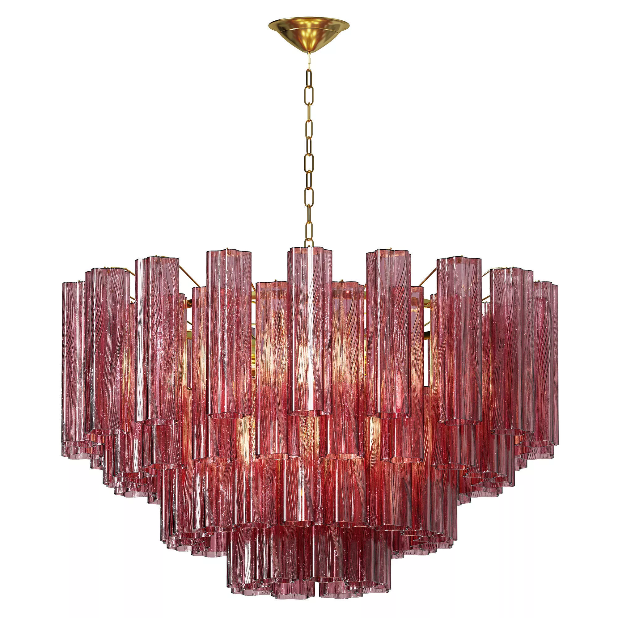Tronchi Chandelier white murano 3D model