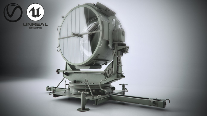 150cm Flak Scheinwerfer Searchlight  3D model