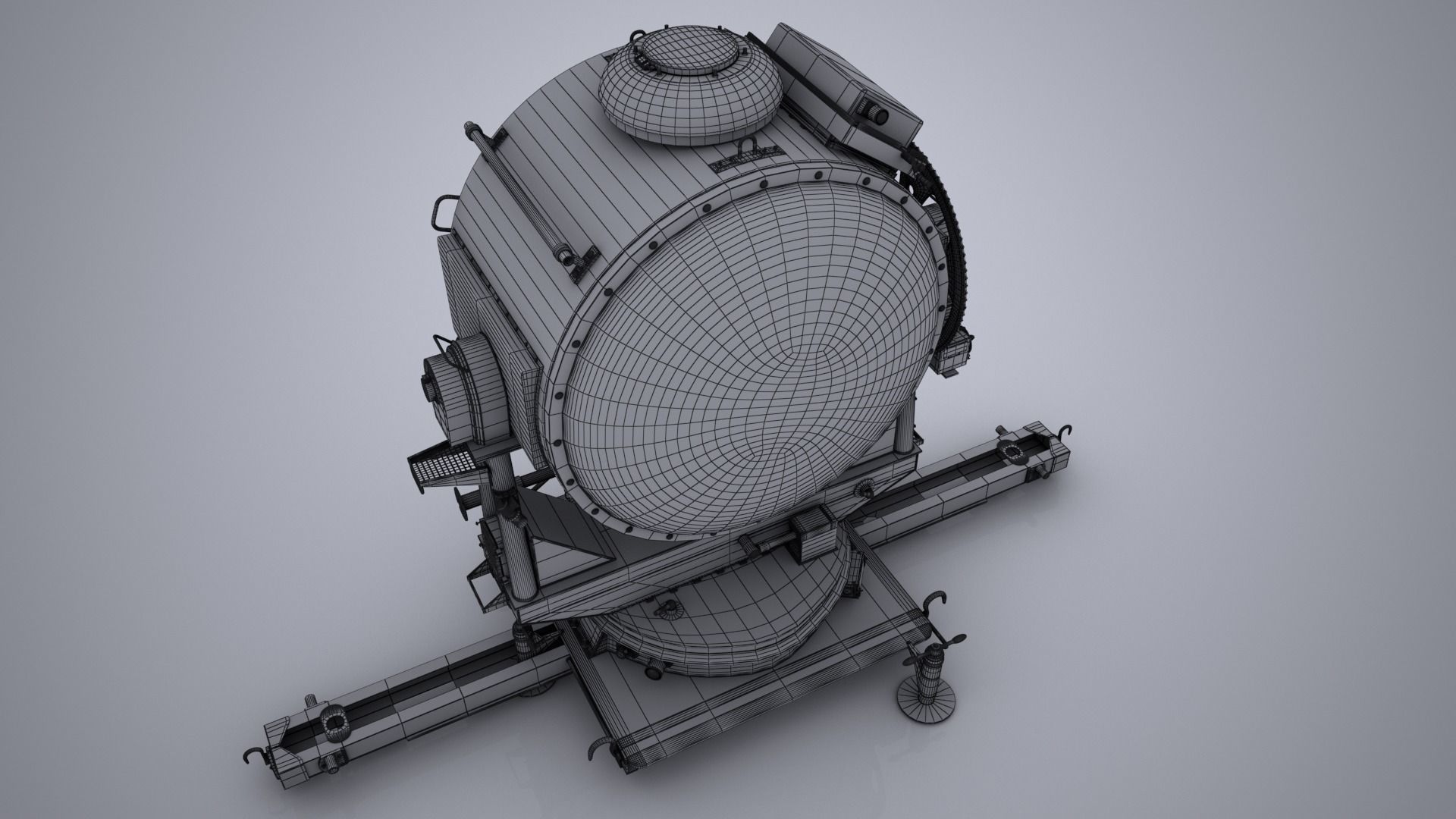 150cm Flak Scheinwerfer Searchlight 3D model_8