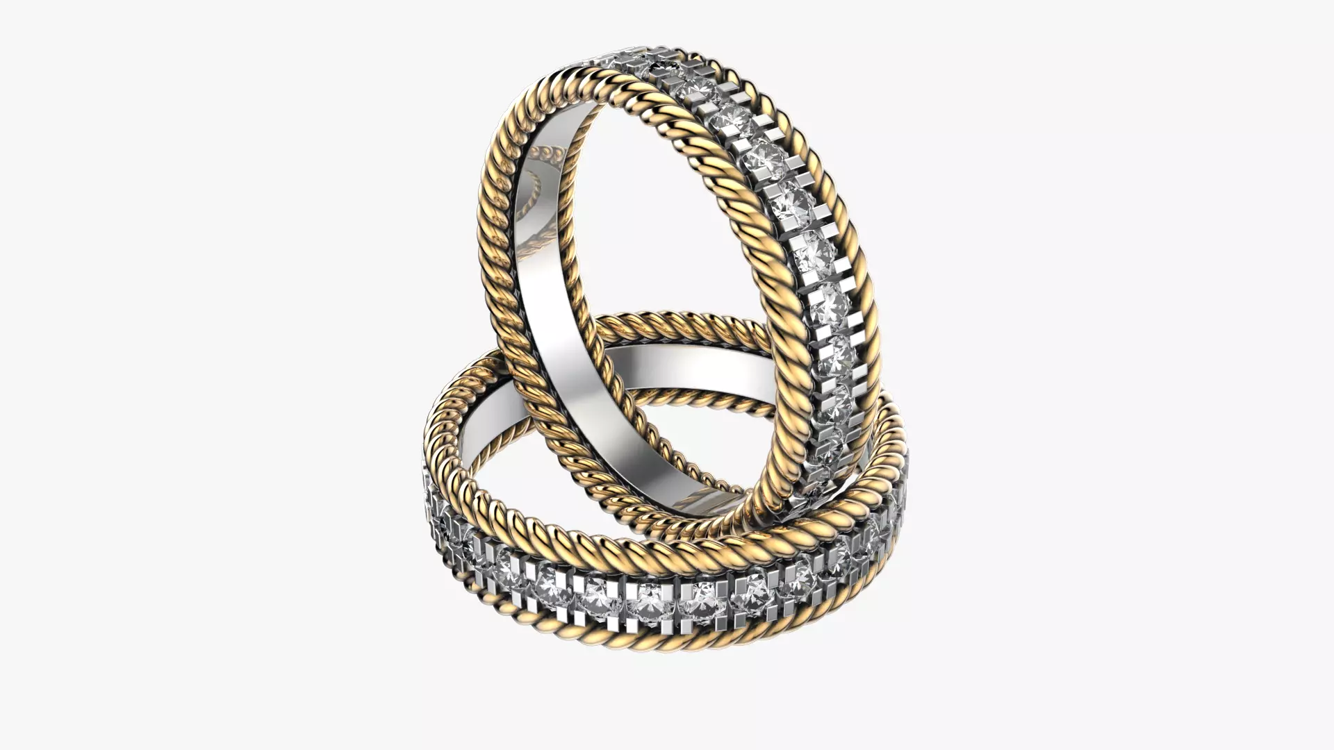 Fashion wedding ring T collection R34 3D print model