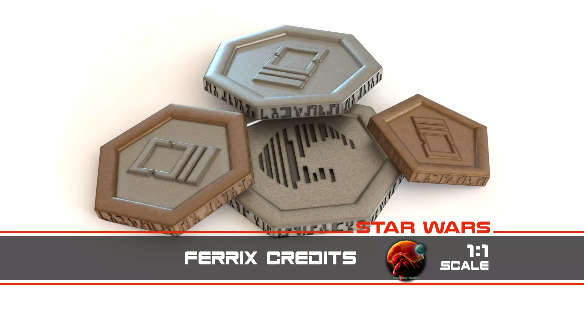 Ferrix credits 1-1 scale 3D print model