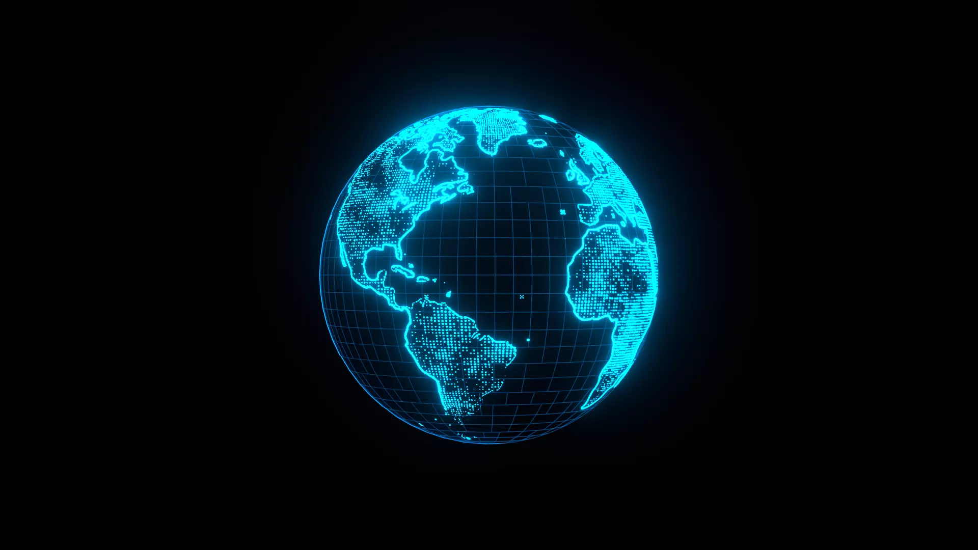 Planet Earth Hologram Sci-Fi 3D Low Poly Low-poly 3D model