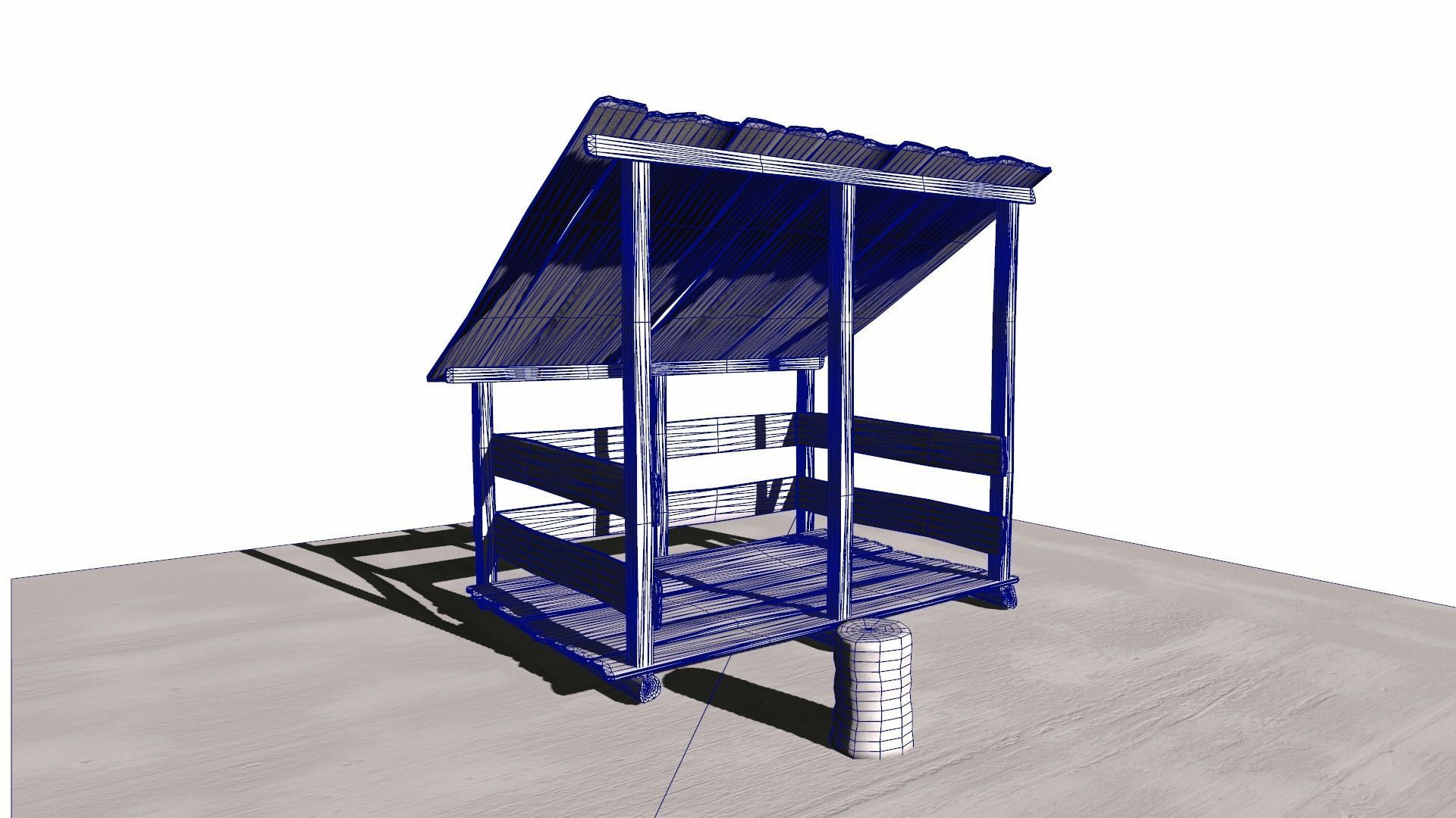 Lumber Kit - Rough-Hewn Texture Low-poly 3D model_9