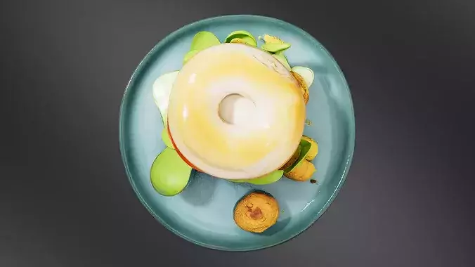 bagel Sandwich 02 3D print model 6