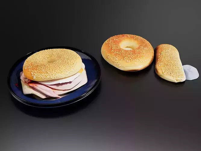 bagel Sandwich 04 3D print model