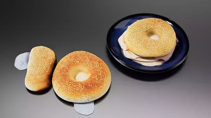 bagel Sandwich 04 3D print model 4
